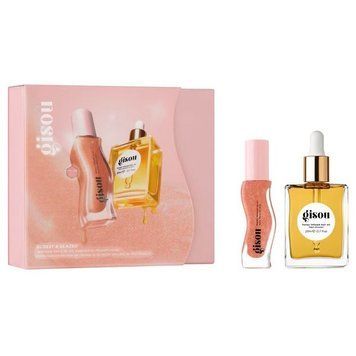 Подарочный набор Gisou Gloss & Glazed Set (Hair Oil 20 ml + Lip Oil 8 ml) COS-313 фото